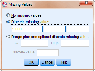 Missing values Likert